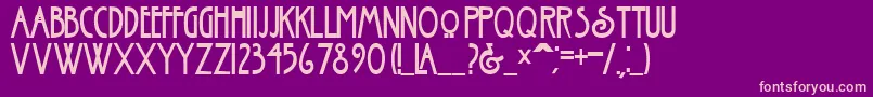 NouveauBold Font – Pink Fonts on Purple Background