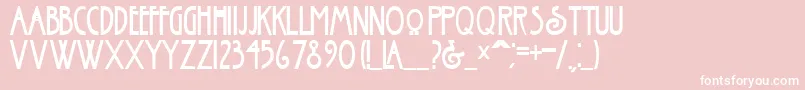 フォントNouveauBold – ピンクの背景に白い文字