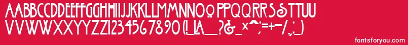 フォントNouveauBold – 赤い背景に白い文字