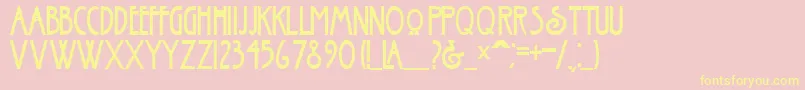 Police NouveauBold – polices jaunes sur fond rose
