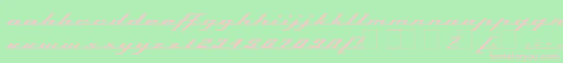 Top Speed Font – Pink Fonts on Green Background