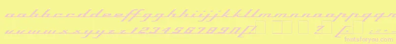 Top Speed Font – Pink Fonts on Yellow Background