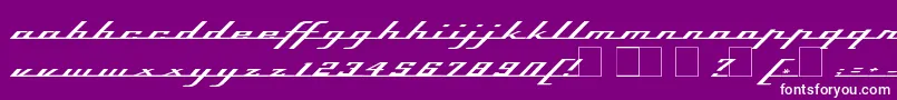 Top Speed Font – White Fonts on Purple Background