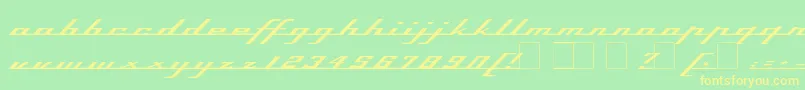 Top Speed Font – Yellow Fonts on Green Background