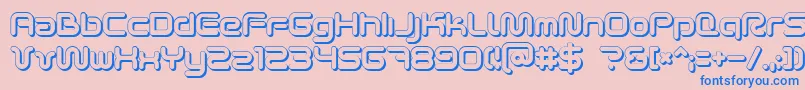 Scifi2ku Font – Blue Fonts on Pink Background