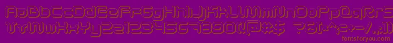 Scifi2ku Font – Brown Fonts on Purple Background