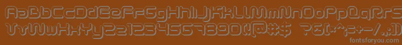 Scifi2ku Font – Gray Fonts on Brown Background