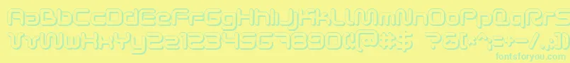 Scifi2ku Font – Green Fonts on Yellow Background