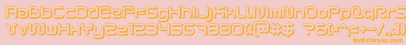 Scifi2ku Font – Orange Fonts on Pink Background