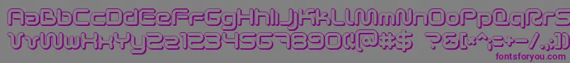 Scifi2ku Font – Purple Fonts on Gray Background