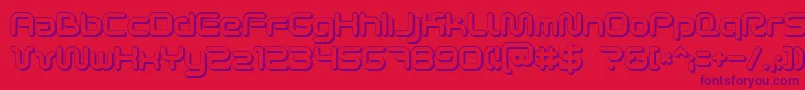 Scifi2ku Font – Purple Fonts on Red Background