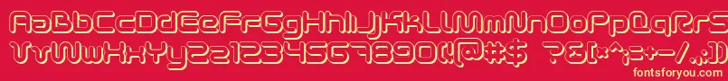 Scifi2ku Font – Yellow Fonts on Red Background