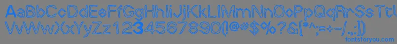 Whallywhilly Font – Blue Fonts on Gray Background