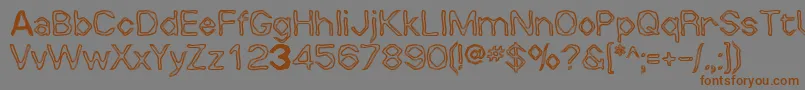 Whallywhilly Font – Brown Fonts on Gray Background