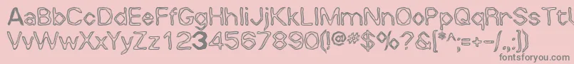 Whallywhilly Font – Gray Fonts on Pink Background