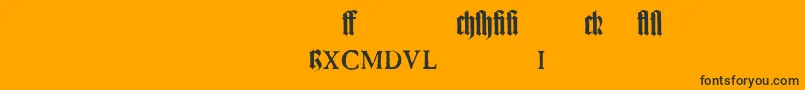 TexturgotischLtExpertDfr Font – Black Fonts on Orange Background