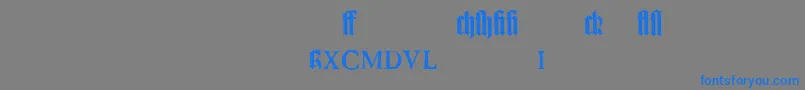 TexturgotischLtExpertDfr Font – Blue Fonts on Gray Background