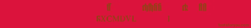 TexturgotischLtExpertDfr Font – Brown Fonts on Red Background