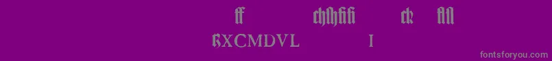 TexturgotischLtExpertDfr Font – Gray Fonts on Purple Background
