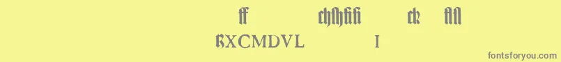 TexturgotischLtExpertDfr Font – Gray Fonts on Yellow Background