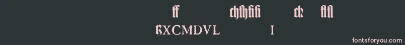TexturgotischLtExpertDfr Font – Pink Fonts on Black Background