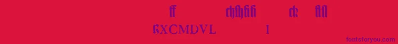 TexturgotischLtExpertDfr Font – Purple Fonts on Red Background