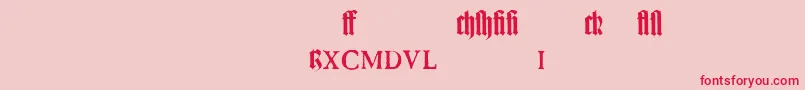 fuente TexturgotischLtExpertDfr – Fuentes Rojas Sobre Fondo Rosa