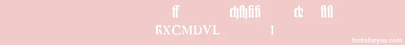 フォントTexturgotischLtExpertDfr – ピンクの背景に白い文字
