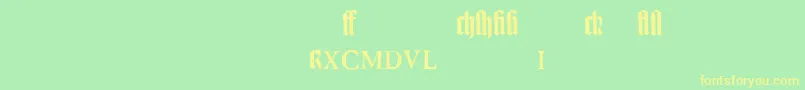 TexturgotischLtExpertDfr Font – Yellow Fonts on Green Background