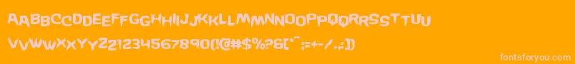 Wickermanstag Font – Pink Fonts on Orange Background