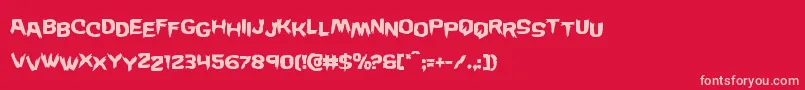 Wickermanstag Font – Pink Fonts on Red Background