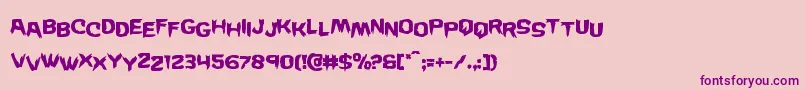 Wickermanstag Font – Purple Fonts on Pink Background