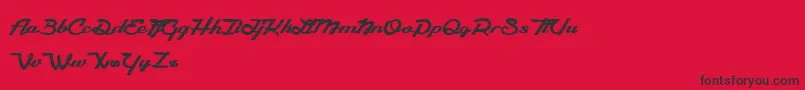 CamРІlia-Schriftart – Schwarze Schriften auf rotem Hintergrund
