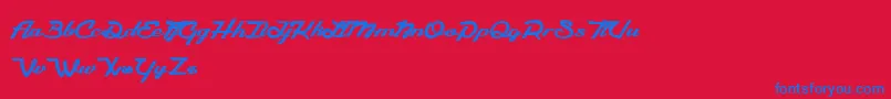 CamРІlia Font – Blue Fonts on Red Background