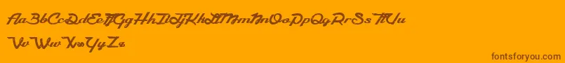 CamРІlia Font – Brown Fonts on Orange Background