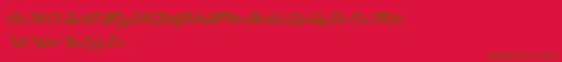 CamРІlia Font – Brown Fonts on Red Background