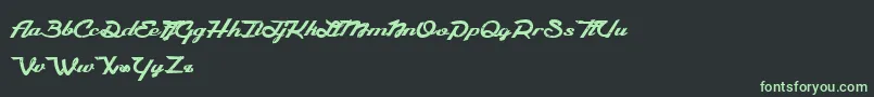 CamРІlia Font – Green Fonts on Black Background