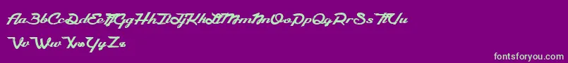 CamРІlia Font – Green Fonts on Purple Background