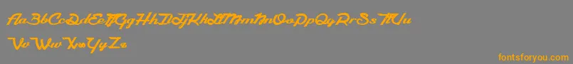CamРІlia Font – Orange Fonts on Gray Background