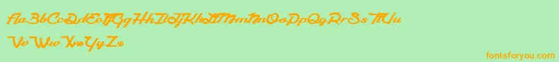 CamРІlia Font – Orange Fonts on Green Background