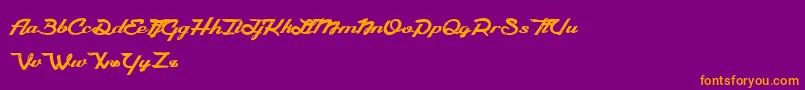 CamРІlia Font – Orange Fonts on Purple Background