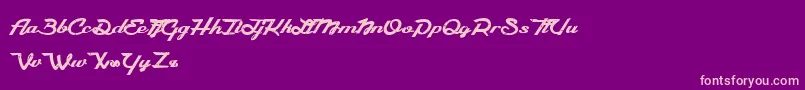 CamРІlia Font – Pink Fonts on Purple Background