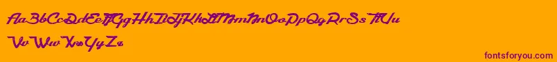 CamРІlia Font – Purple Fonts on Orange Background