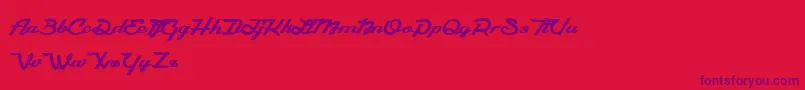 CamРІlia Font – Purple Fonts on Red Background