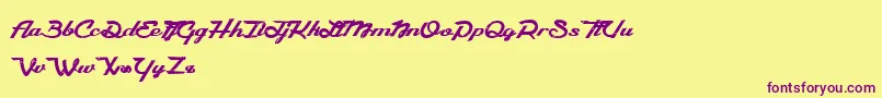 CamРІlia Font – Purple Fonts on Yellow Background