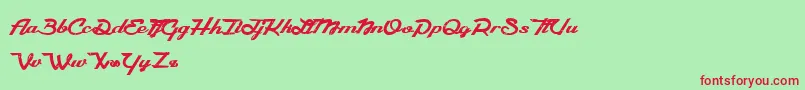 CamРІlia Font – Red Fonts on Green Background