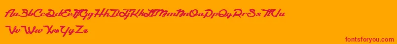 フォントCamРІlia – オレンジの背景に赤い文字