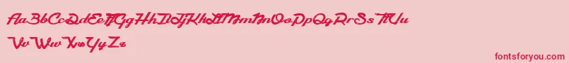 フォントCamРІlia – ピンクの背景に赤い文字