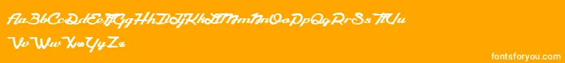 CamРІlia Font – White Fonts on Orange Background