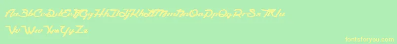 CamРІlia Font – Yellow Fonts on Green Background